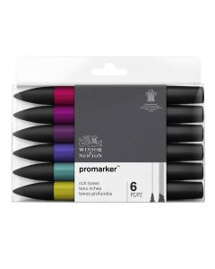 Winsor & Newton Promarker jeu de 6 teintes profondes