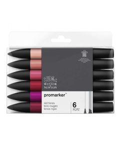Winsor & Newton Promarker Jeu de 6 abat-jour rouges