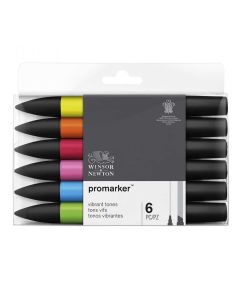 Winsor & Newton Promarker jeu de 6 teintes lumineuses