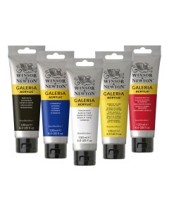 Winsor & Newton Galeria Peinture acrylique 120ml - Set de 5 couleurs de base