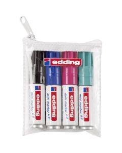 Edding 0,5 mini marqueurs permanents ensemble de 4 couleurs