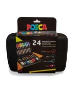 Posca étui pour marqueurs avec 24 stylos de peinture différents