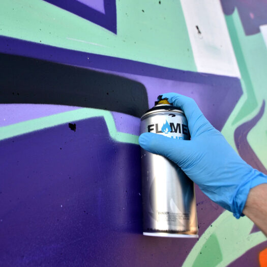 Molotow Flame blue in action
