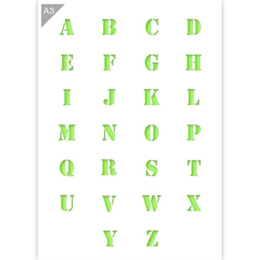 alfabet sjabloon A3 formaat