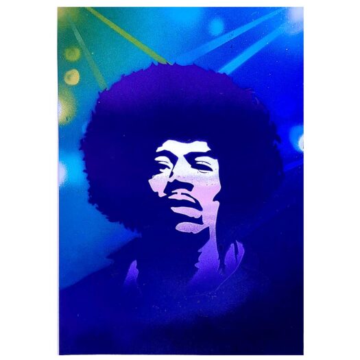 Jimi Hendrix Stencil Art