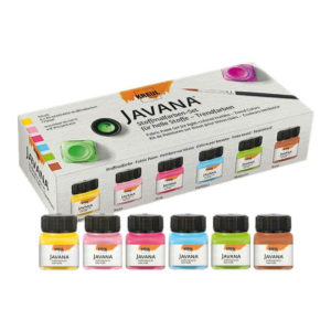 Javana kit de peinture pour tissu - Couleurs ensoleillées - Pour tissus légers