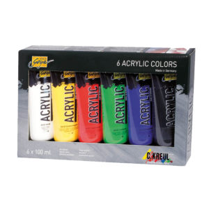 SOLO GOYA Set de peinture acrylique - 6 pièces tubes de 100 ml