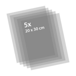 QBIX Film autocollant pochoir 5 feuilles 20 x 30 cm - Gris transparent