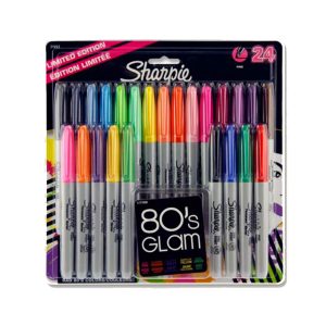 Sharpie Collection Glam des années 80 avec pointe fine - lot de 24 pièces