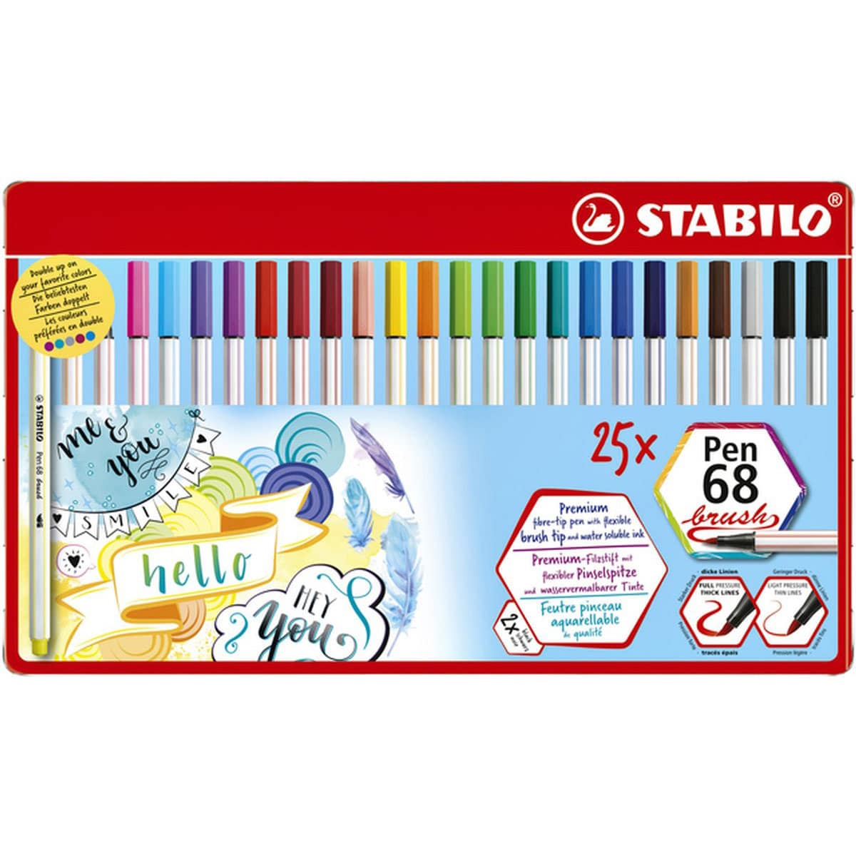 Ensemble de 25 pinceaux STABILO Pen 68 - Suitup - Art Supplies