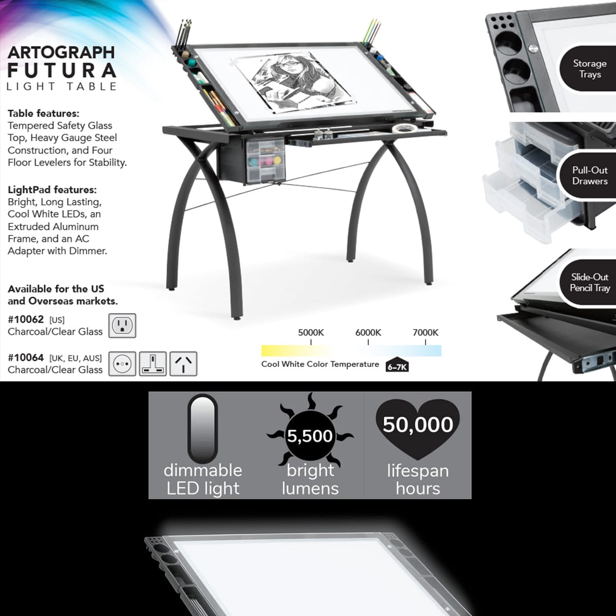 Table à dessin Futura Light Artograph