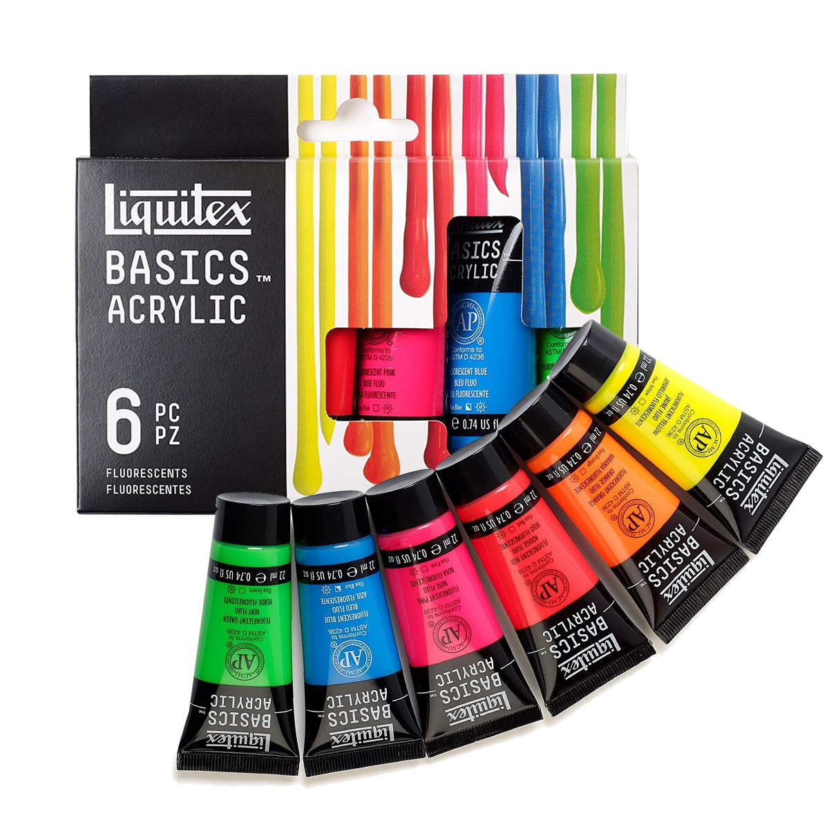 Liquitex Basics 6 couleurs acryliques néon