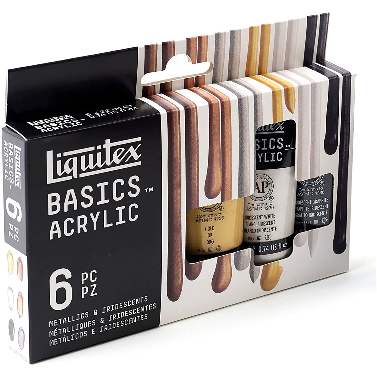 Liquitex Basics 6 couleurs de peinture acrylique