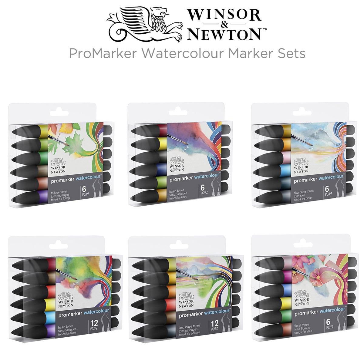 Winsor & Newton Promarker jeu de 6 tons de peau